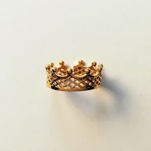Bague couronne dorée - Divine Queen