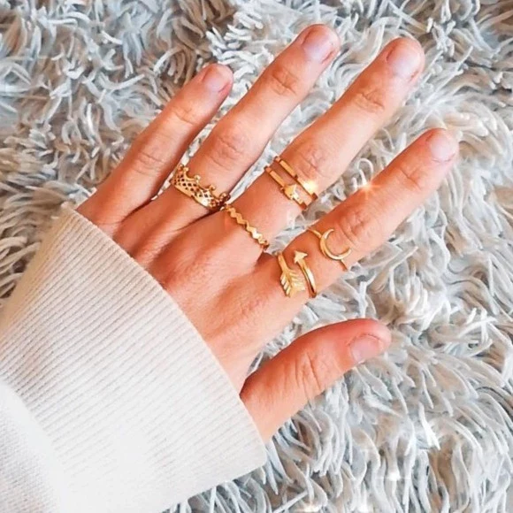 Bague couronne dorée - Divine Queen – Image 5