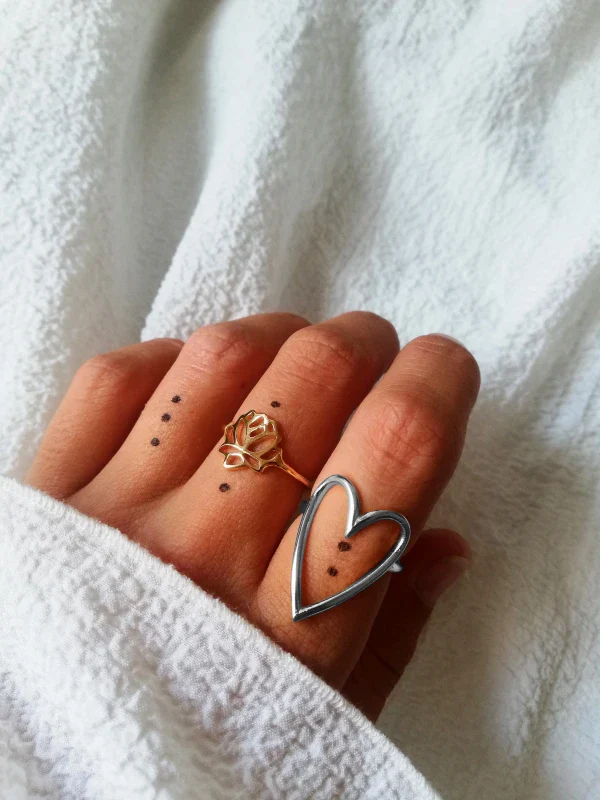 Bague coeur argent - S'aimer – Image 3