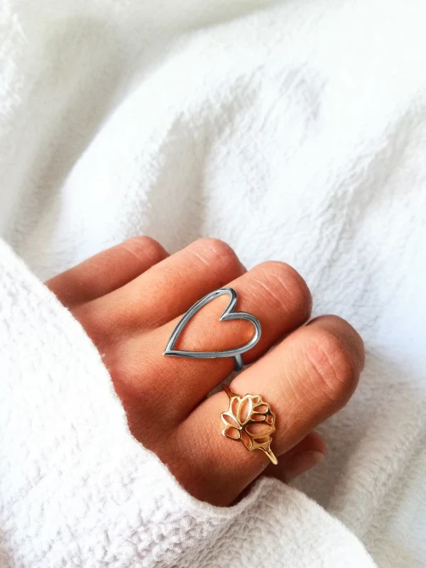 Bague coeur argent - S'aimer – Image 4