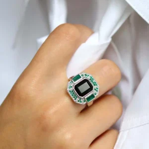 Bague Célestine Argent 925 Onyx noir