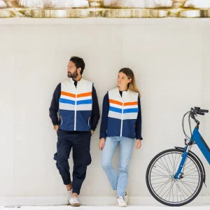 Veste réfléchissante unisexe en polyester recyclé