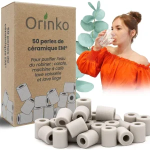 Perles de Céramique grises - Boîte de 50