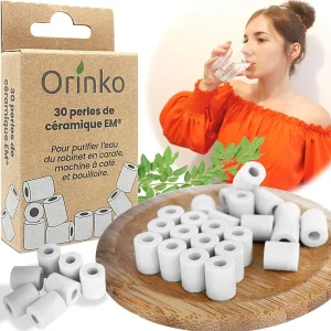 Perles de Céramique grises - Boite de 30