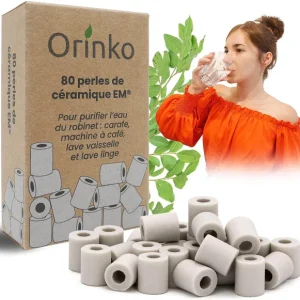 Perles de Céramique grises - Boîte de 80