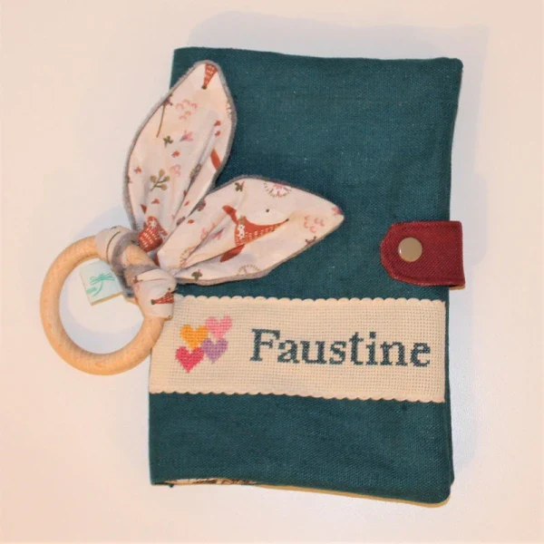 Anneau de dentition pour bébé en bois et en coton – Image 3