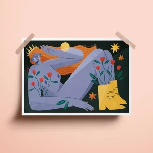 Illustration engagée papier recyclé Giant Woman