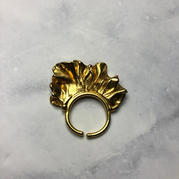 Bague faite main dorée I Dance