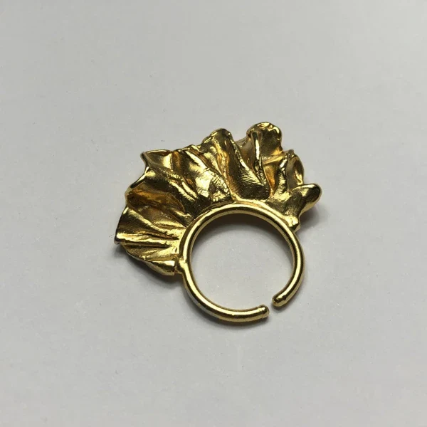 Bague faite main dorée I Dance – Image 5