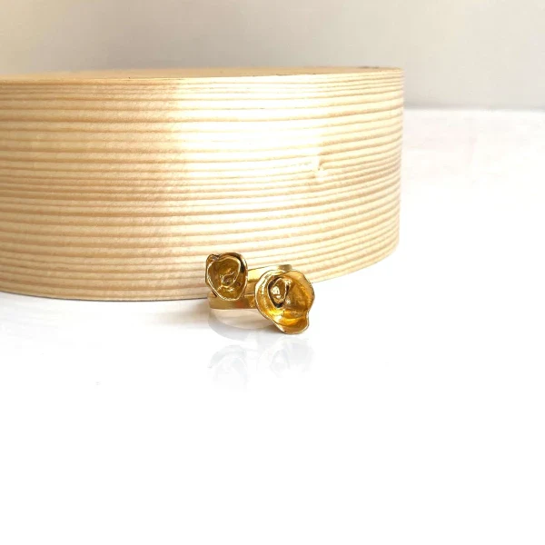 Bague Roses dorée ou argentée faite main – Image 5