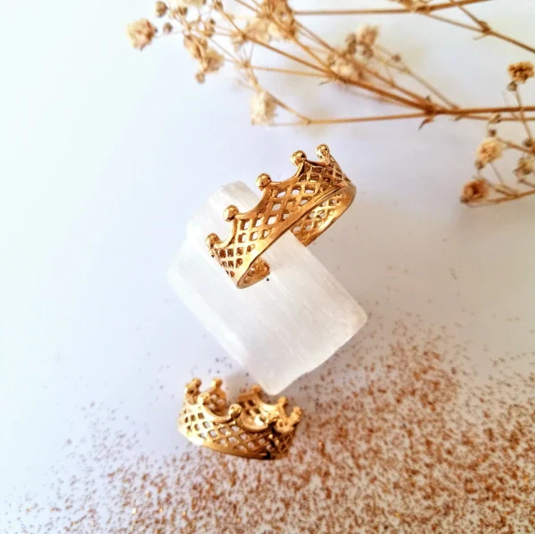 Bague couronne dorée - Divine Queen – Image 8