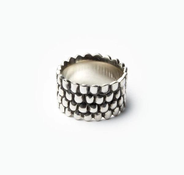 Bague épaisse en argent - Mantra