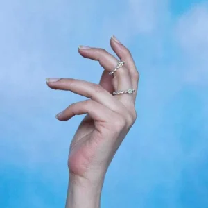 Bague en fil d'argent et Tourmaline verte - Liane