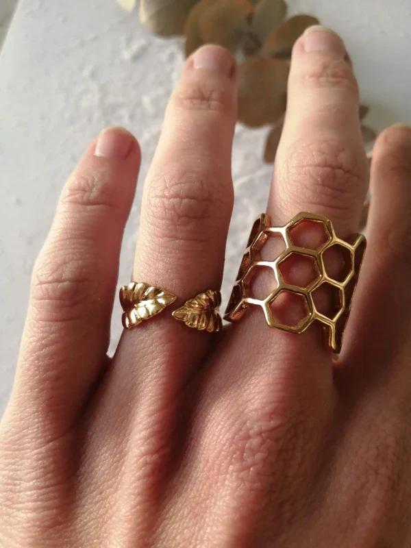 Bague or - Hêtre – Image 3