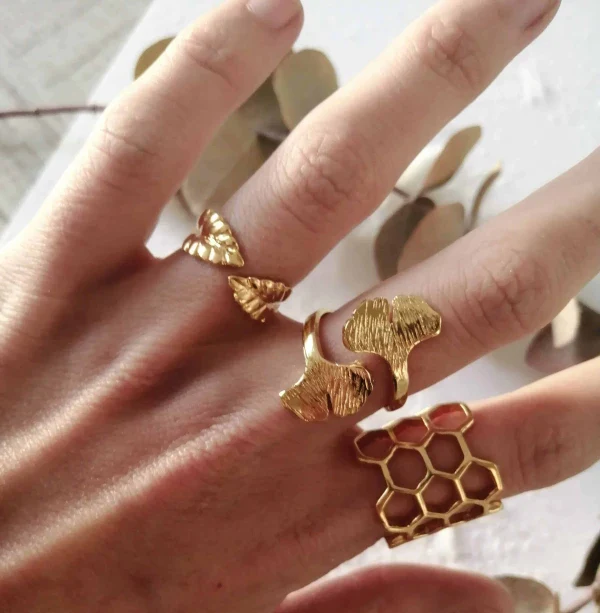 Bague or - Hêtre – Image 5