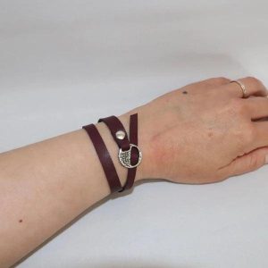 Bracelet réglable alter-cuir de raisin - plusieurs coloris