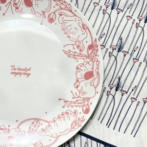 Assiette en porcelaine - Poppy - Plusieurs coloris