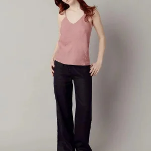 Pantalon pour femme en lin bio noir - Lion