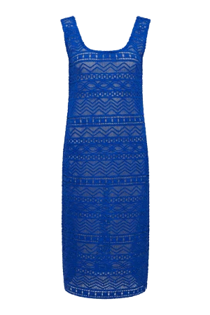Robe crochet en coton bio bleu saphir - Lago – Image 3