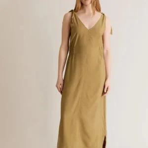 Robe rayonne vert kaki vegan - Marnie