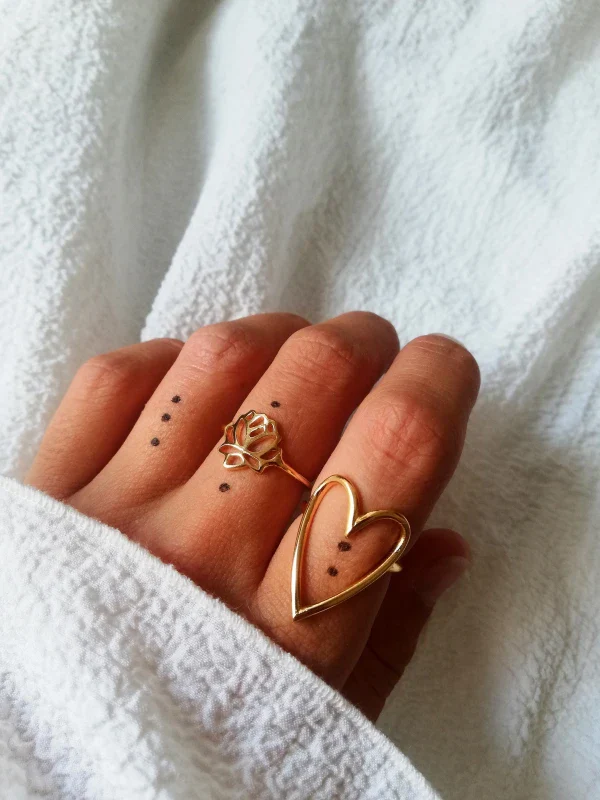 Bague fine cœur - S'aimer – Image 4