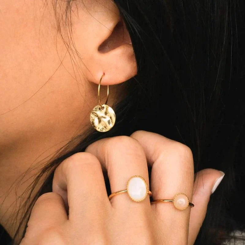 Bague petite ajustable en quartz rose – Image 3