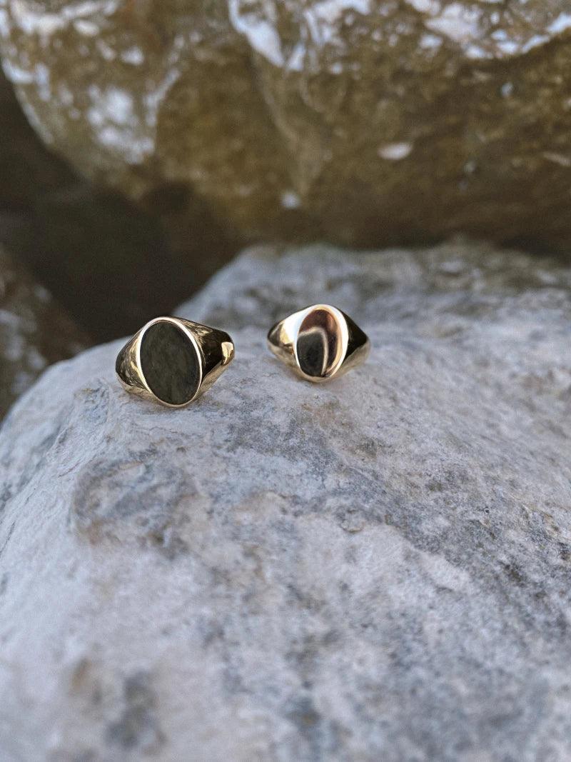 Bague chevalière signet dorée ou argentée – Image 5