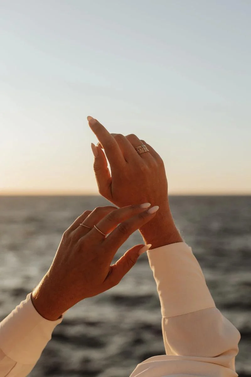 Bague semainier doré - Flowers – Image 3