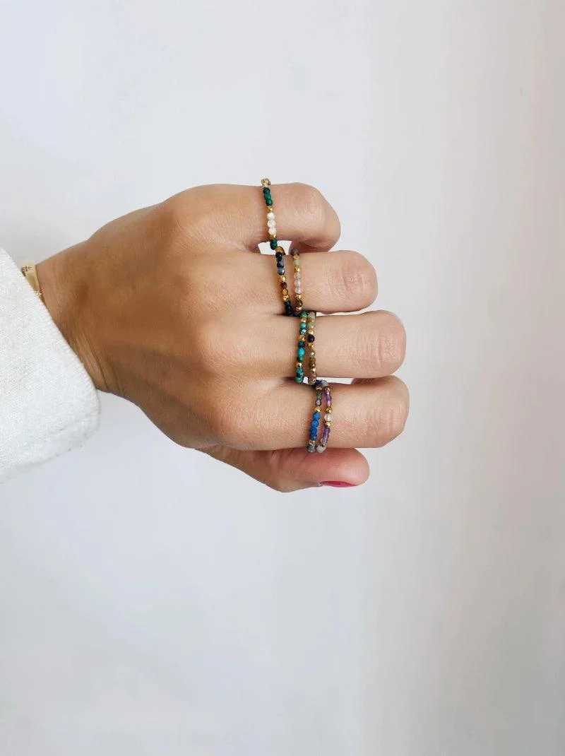 Bague en pierres naturelles facettées oeil de tigre - Tiny stones Strength – Image 5