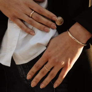 Bracelet doré ou argenté en jonc - Stardust