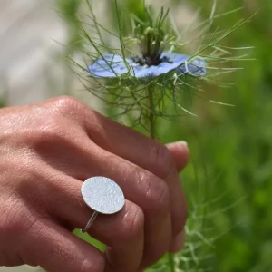Bague argent massif plate - Hoja