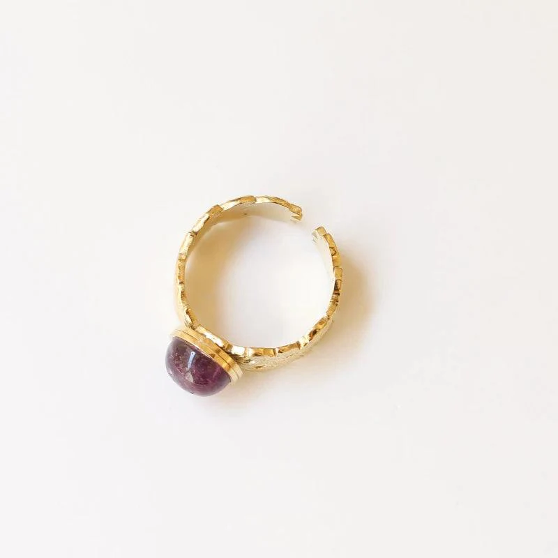 Bague feuille Améthyste – Image 7