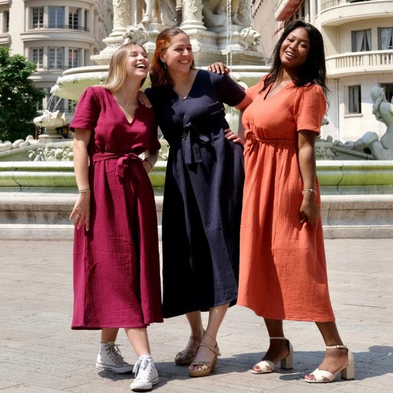 Robe longue en coton bio - Plusieurs coloris