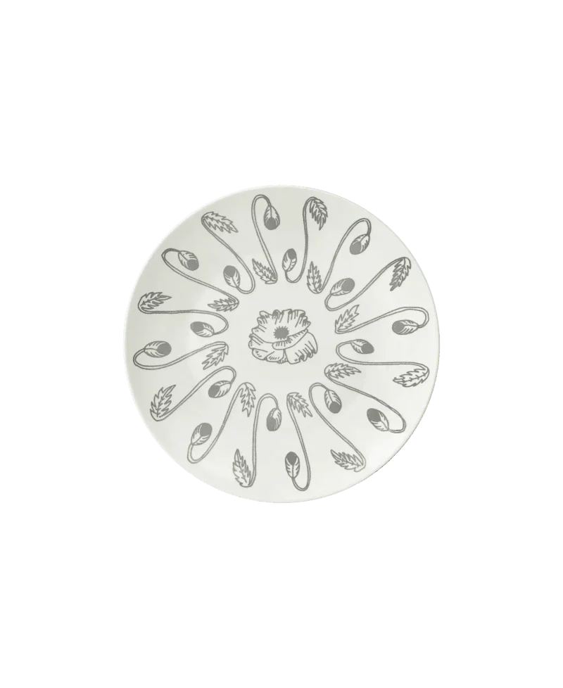 Petite assiette fleuris en porcelaine – Image 2