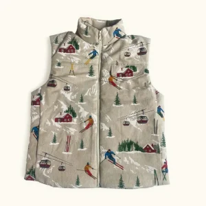 Veste sans manches en coton upcyclé - Skieur