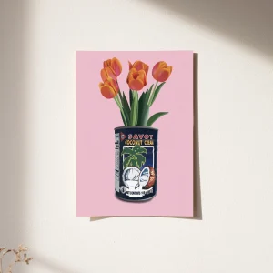 Affiche illustration numérique - Tulipes
