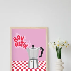 Affiche illustration numérique - Bon matin