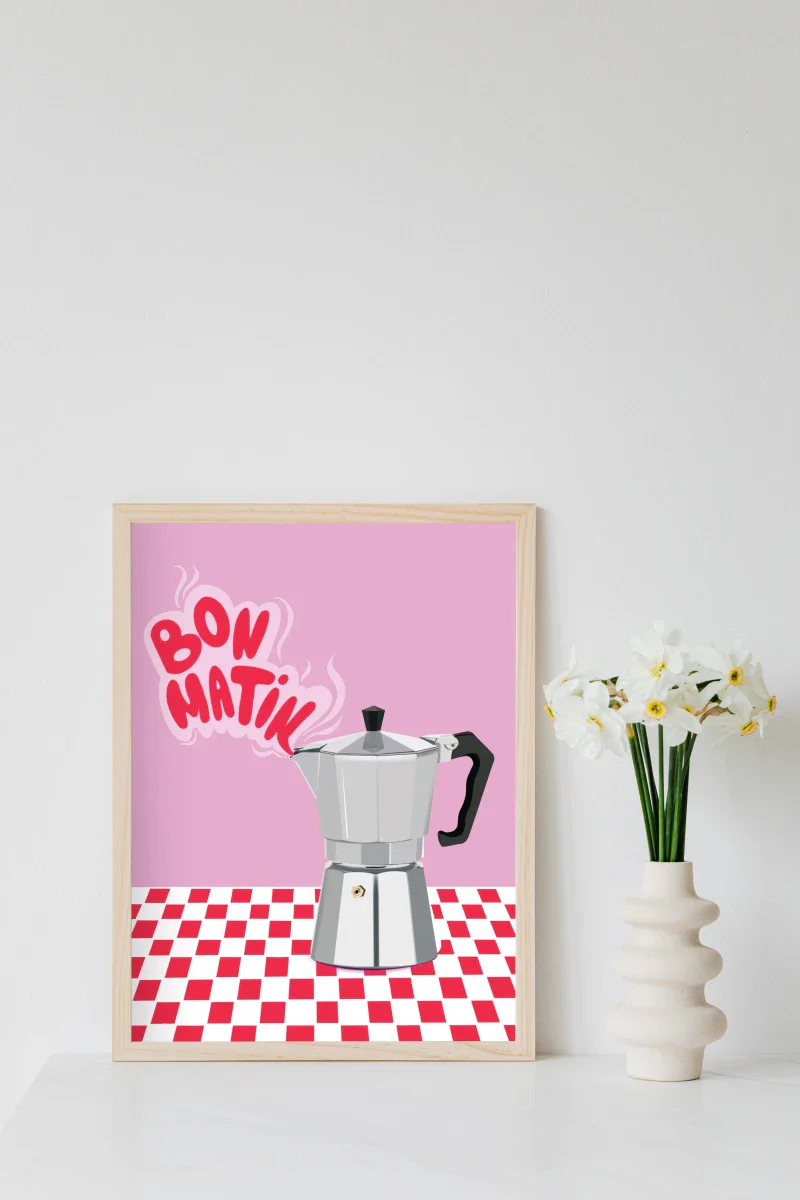 Affiche illustration numérique - Bon matin