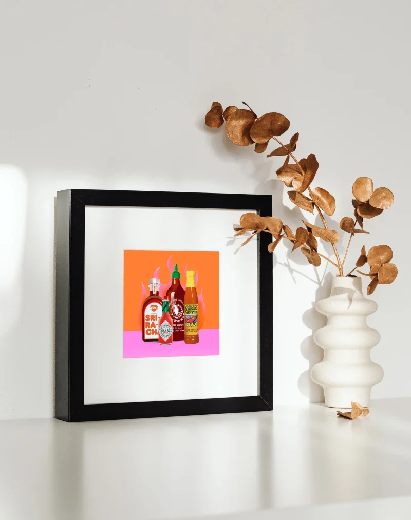 Illustration carrée - Sauces piquantes