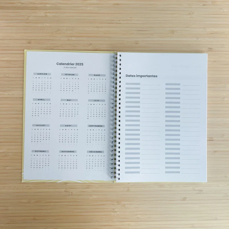 Agenda jaune non daté éco-responsable – Image 9