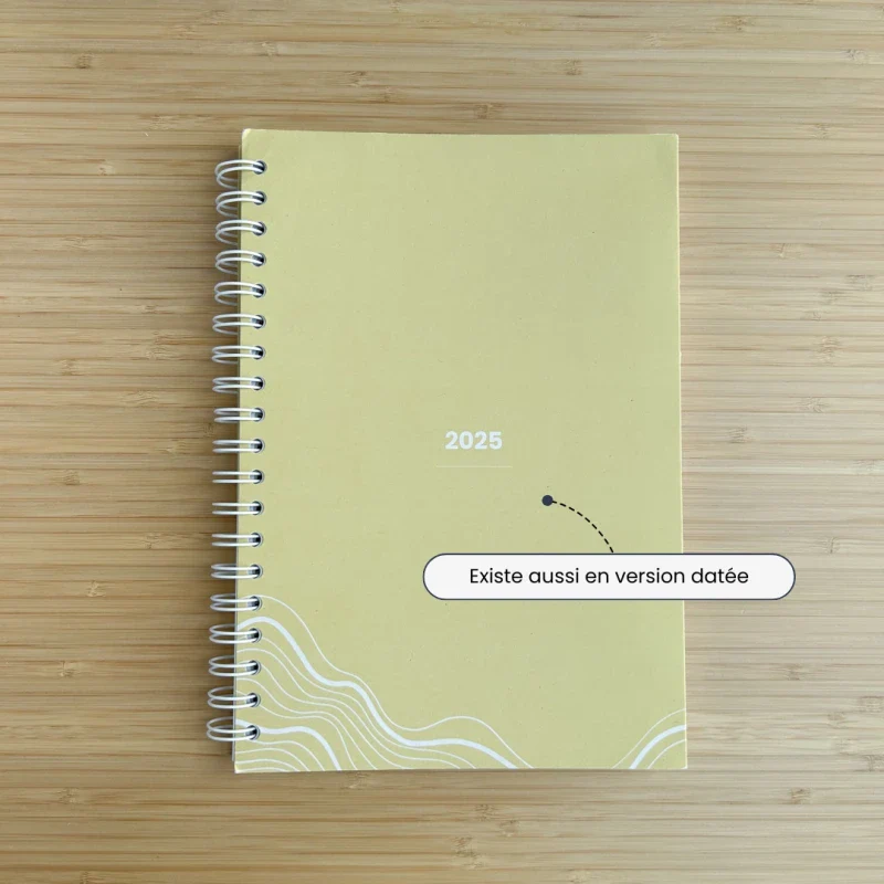 Agenda jaune non daté éco-responsable – Image 5