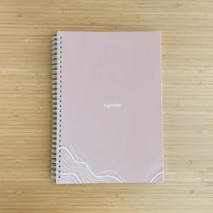 Agenda rose non daté en papier recyclé
