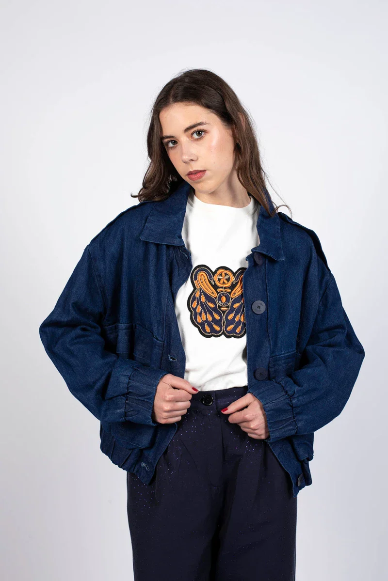 Veste en jean upcyclé - Hailey – Image 6