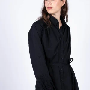 Robe Erika noir en coton bio