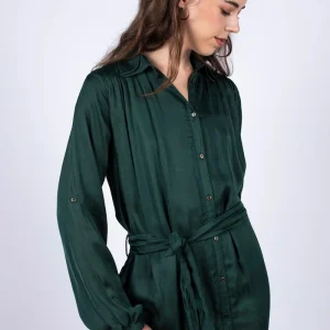 Robe longue fait main en fibre de pétales de roses upcyclés