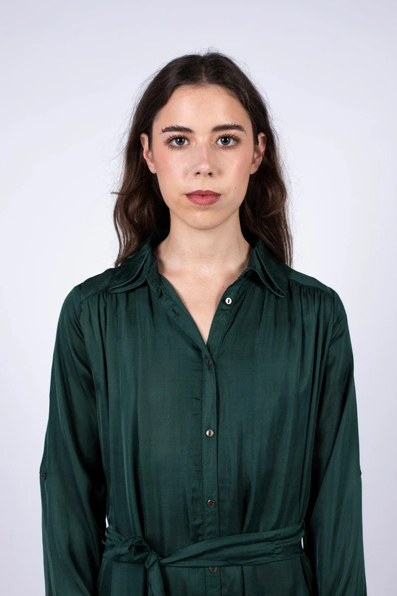 Robe longue fait main en fibre de pétales de roses upcyclés – Image 4