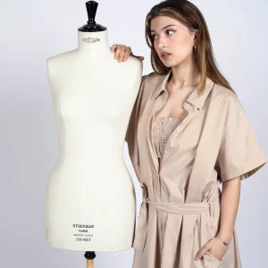 Robe couleur nude en coton bio