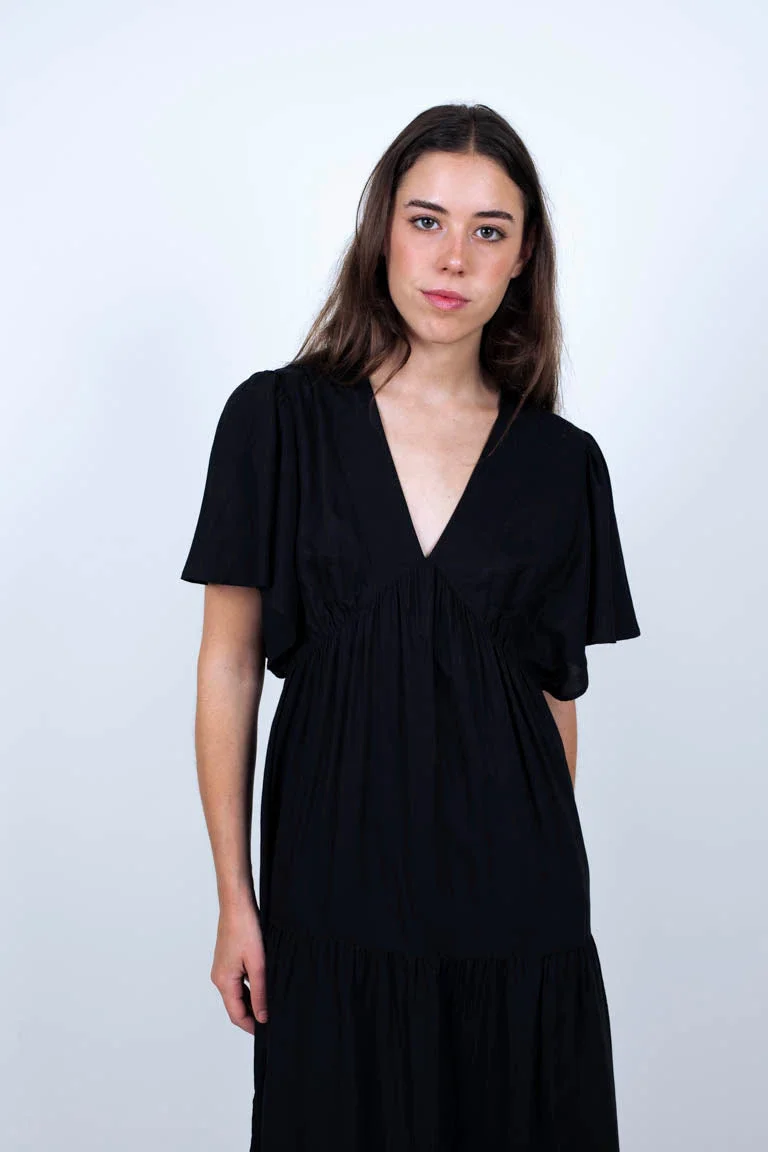 Robe noir en fibres de pétales de roses recyclés – Image 4