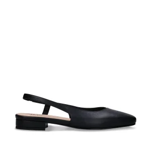 Chaussures Plates en cuir de pomme noir - DIANA