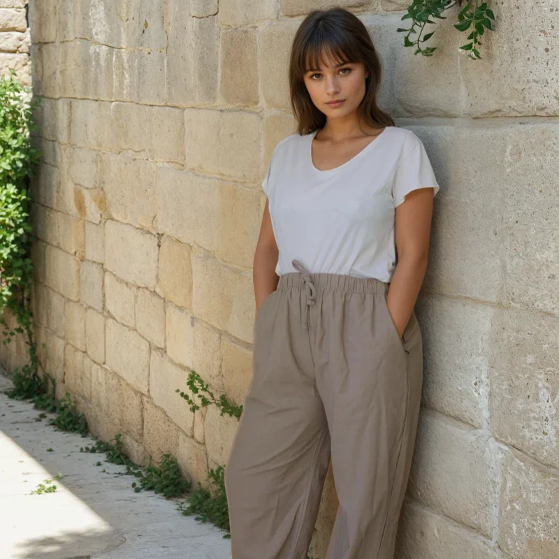 Pantalon unisexe en coton naturel - Tara – Image 7